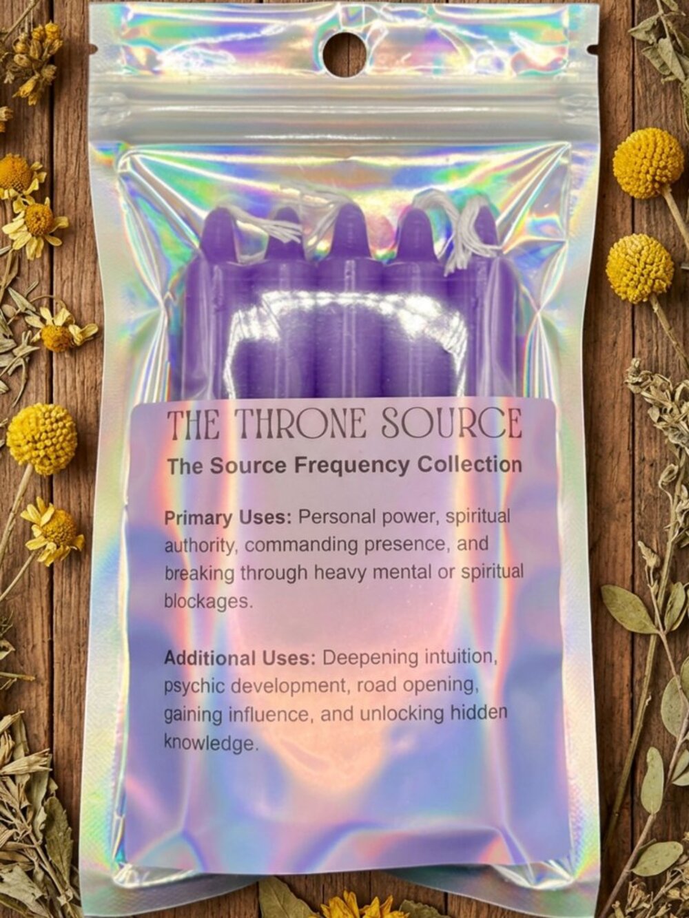 THRONE SOURCE Purple Spell Candles Ritual Chime Candle Altar Candles Intuition